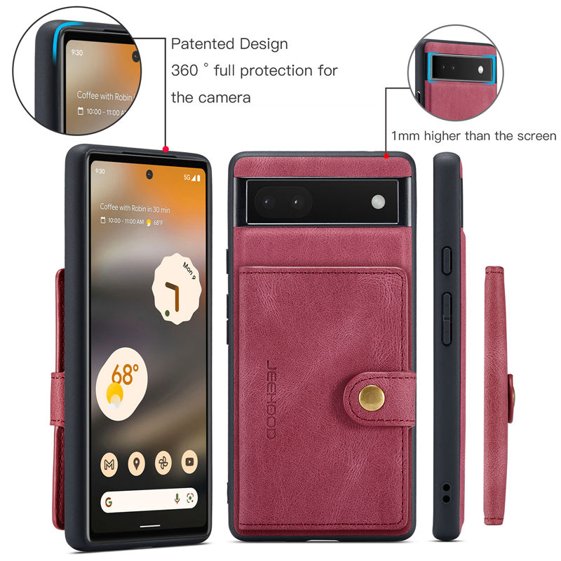 JEEHOOD Google Pixel 6A Wallet Case