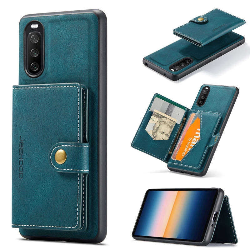 JEEHOOD Sony Xperia 10 III Case - JEEHOOD Wallet Case Cover