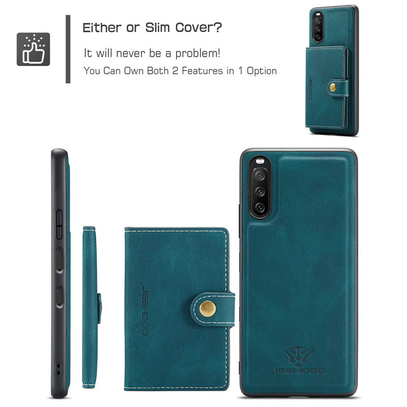 JEEHOOD Sony Xperia 10 III Wallet Case