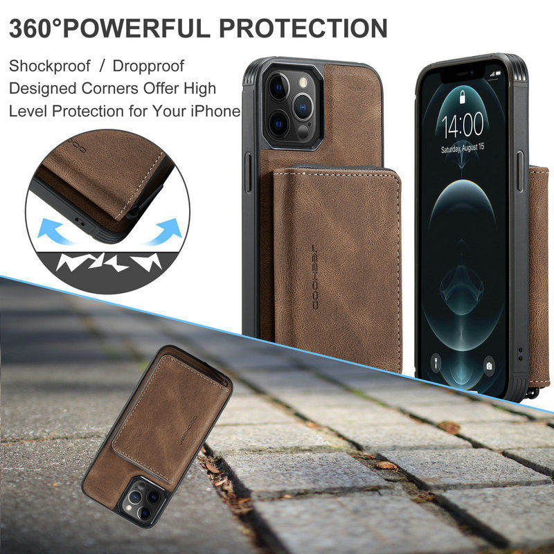 JEEHOOD iPhone 12 Pro Max Wallet Case