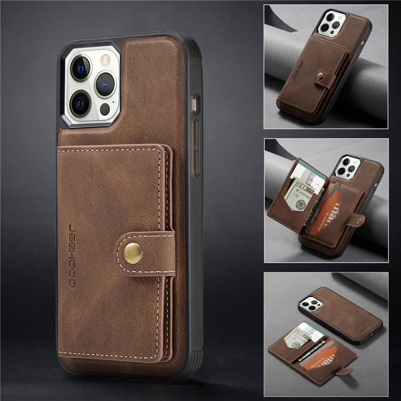 JEEHOOD iPhone 12/12 Pro Wallet Case