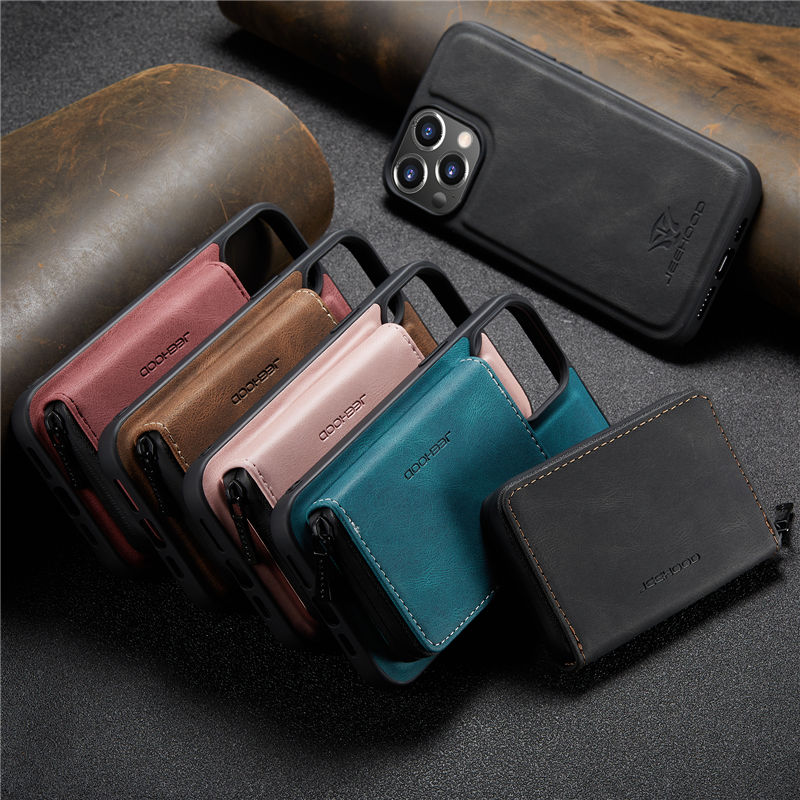 JEEHOOD iPhone 13 Pro Max Wallet Case