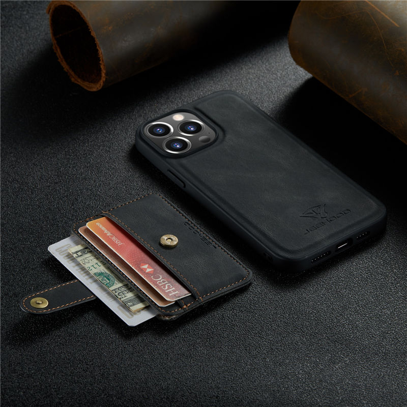 JEEHOOD iPhone 13 Pro Wallet Case