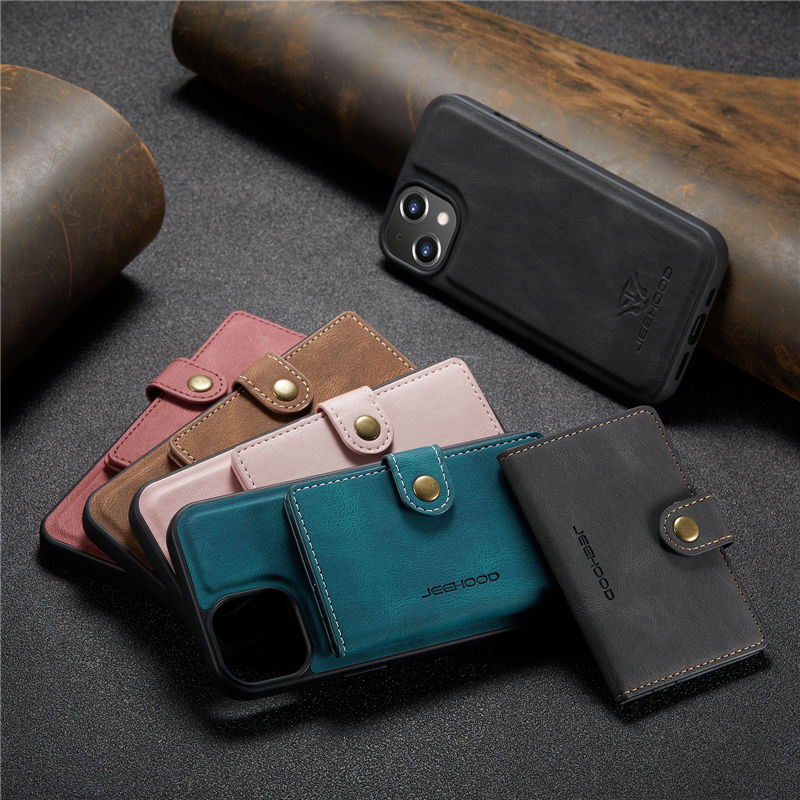 JEEHOOD iPhone 14 Wallet Case