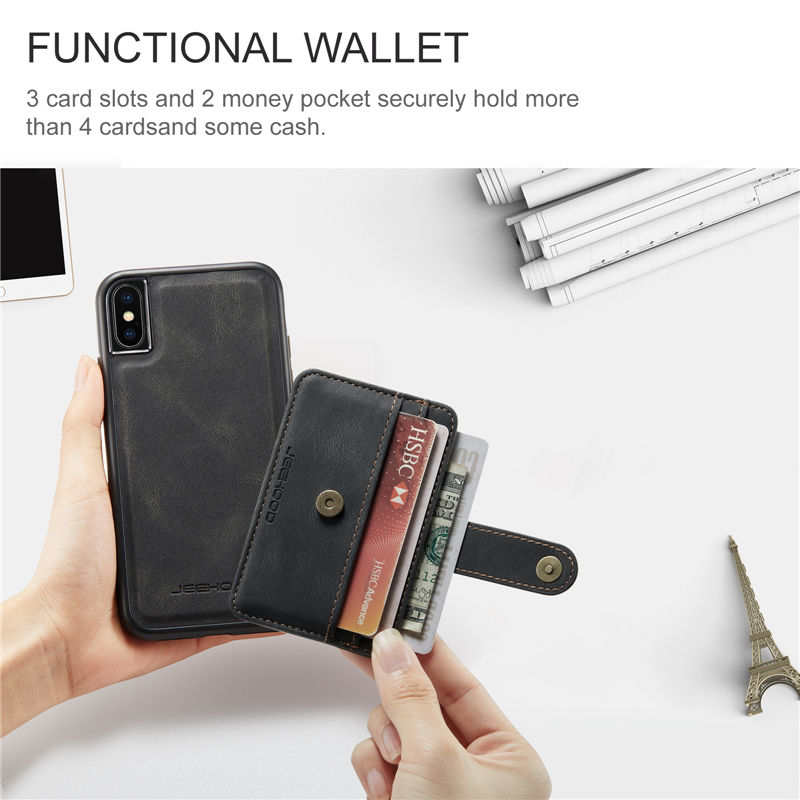 JEEHOOD iPhone X/XS Wallet Case