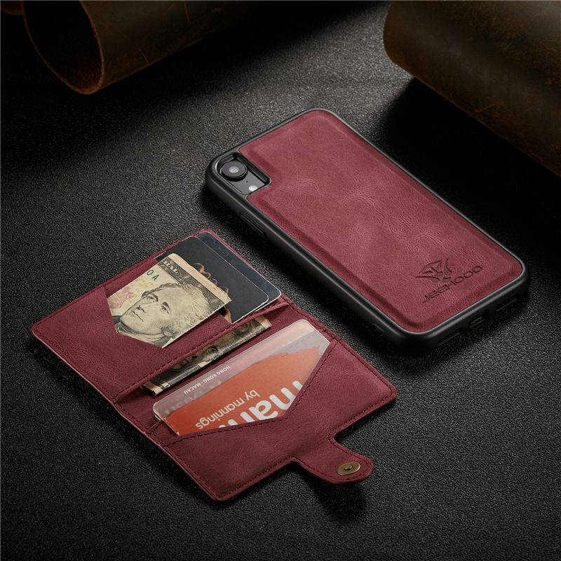 JEEHOOD iPhone XR Wallet Case