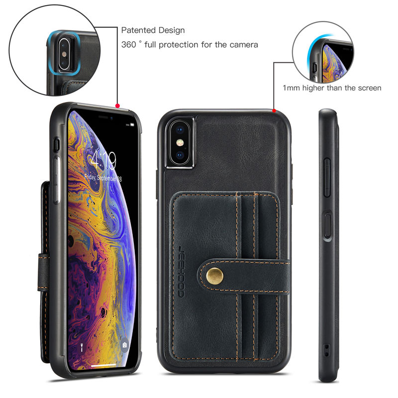 JEEHOOD iPhone XR Wallet Case