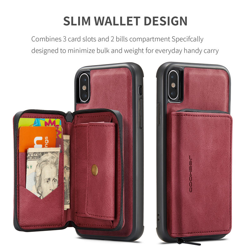 JEEHOOD iPhone XS Max Wallet Case