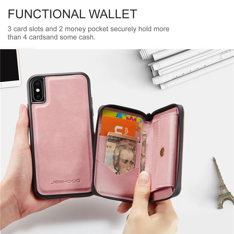 JEEHOOD iPhone XS Max Wallet Case