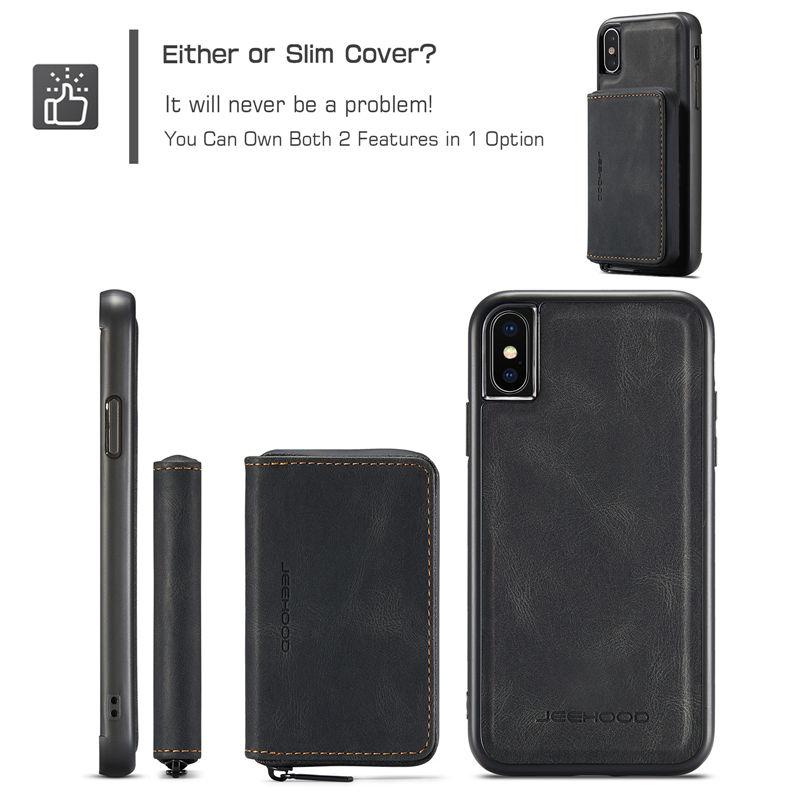 JEEHOOD iPhone X/XS Wallet Case