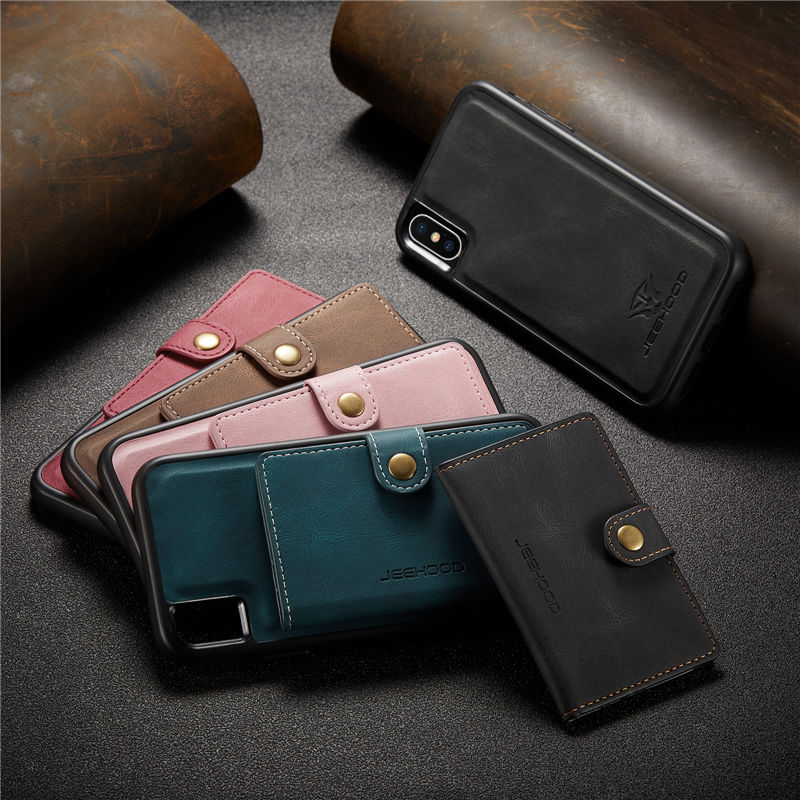 JEEHOOD iPhone XS Max Wallet Case