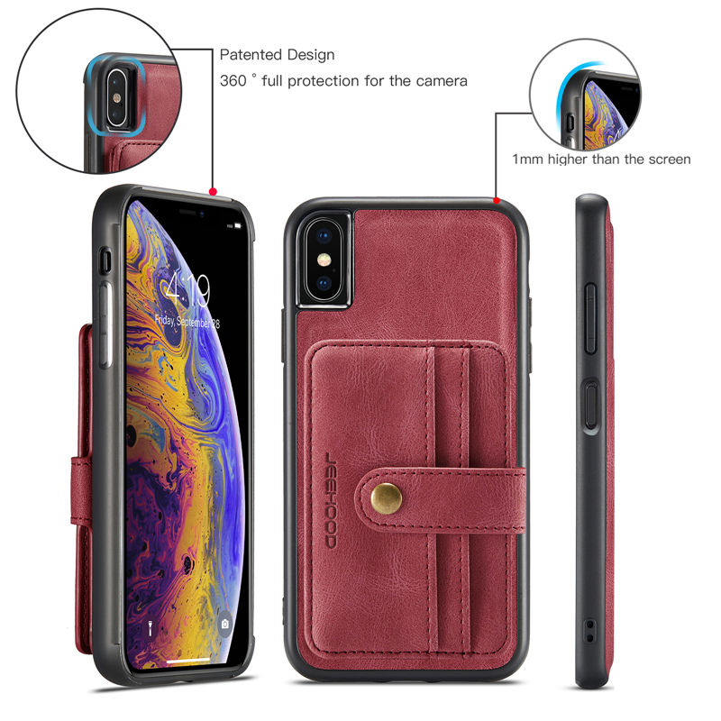 JEEHOOD iPhone XS Max Wallet Case