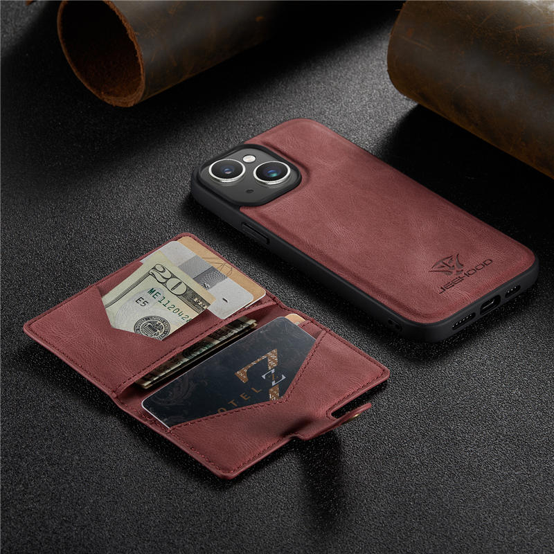 JEEHOOD iPhone 15 Plus Wallet Case