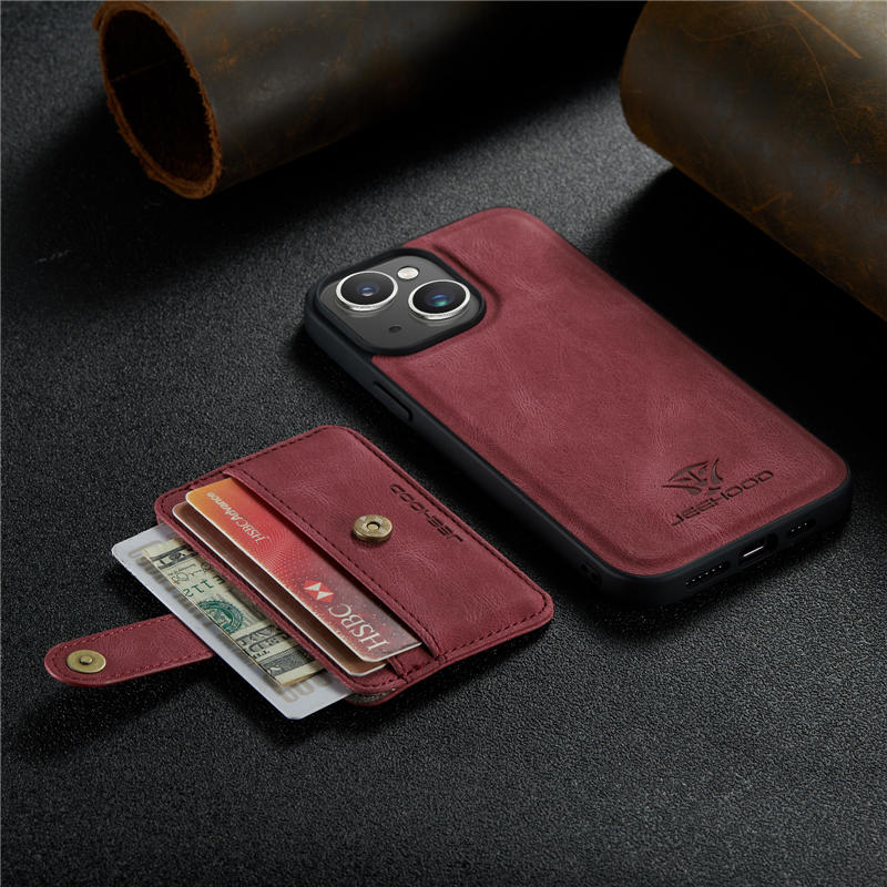 JEEHOOD iPhone 15 Wallet Case