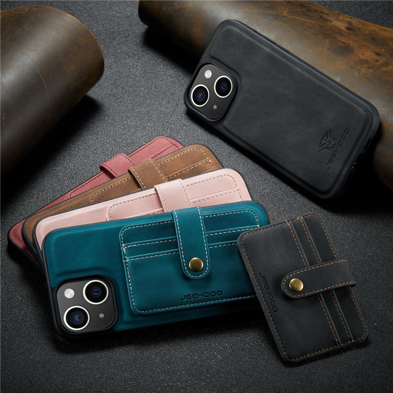 JEEHOOD iPhone 15 Plus Wallet Case