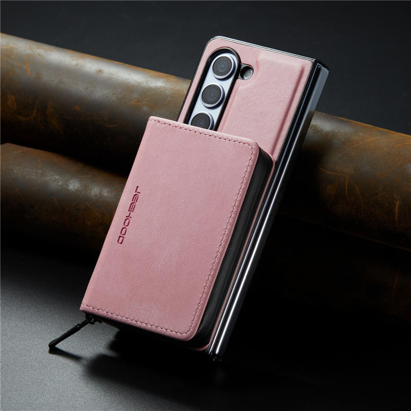 JEEHOOD Samsung Galaxy Z Fold5 Zipper Wallet Case