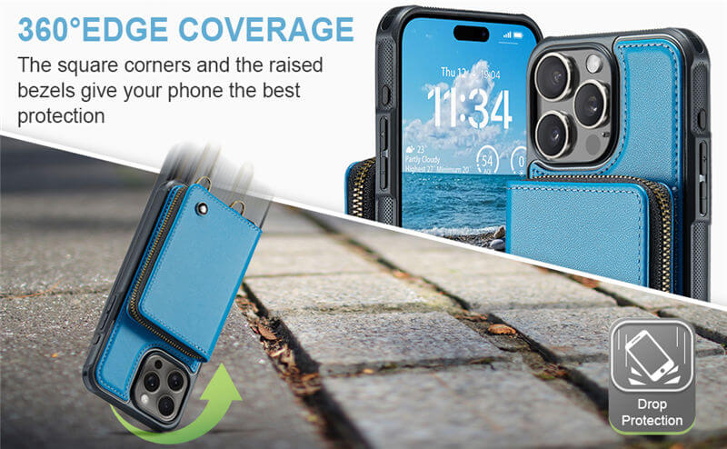 JEEHOOD iPhone 16 Pro Max Wallet Case