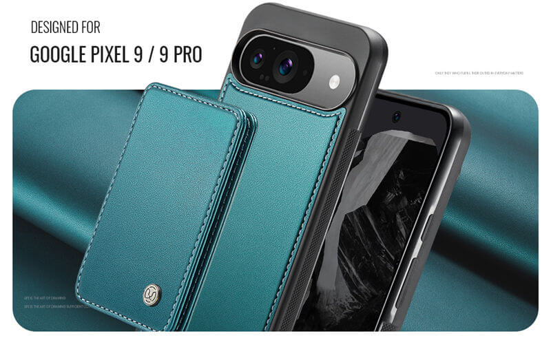 JEEHOOD Google Pixel 9/Pixel 9 Pro Magnetic 2-in-1 Wallet RFID-blocking Case