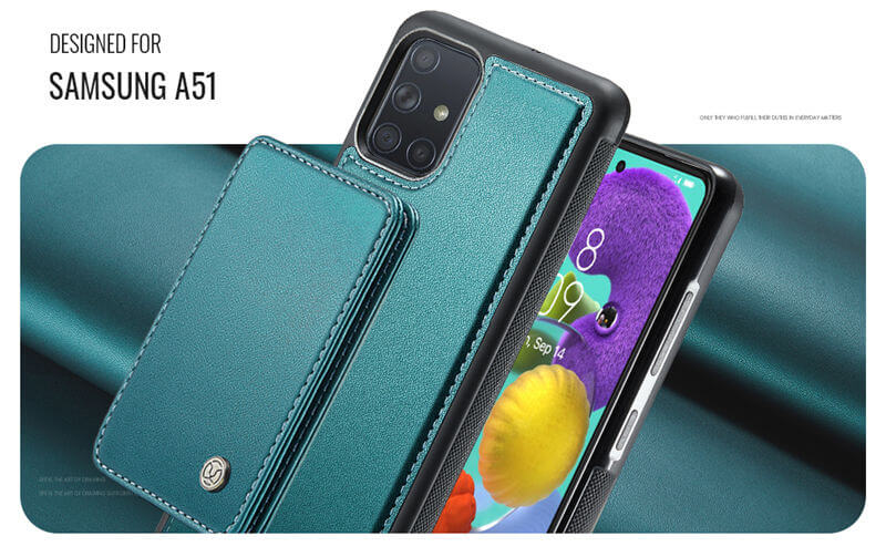 JEEHOOD Samsung Galaxy A51 4G Magnetic 2-in-1 Wallet RFID-blocking Case