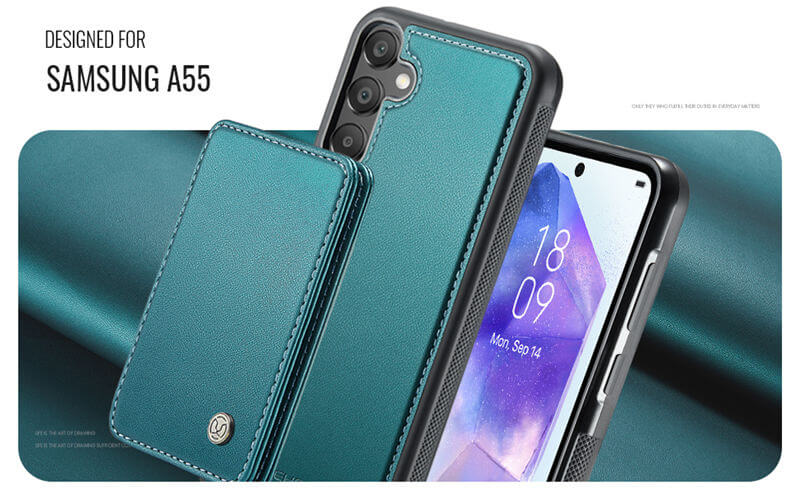 JEEHOOD Samsung Galaxy A55 Magnetic 2-in-1 Wallet RFID-blocking Case