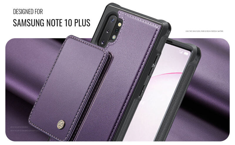 JEEHOOD Samsung Galaxy Note 10 Plus Magnetic 2-in-1 Wallet RFID-blocking Case