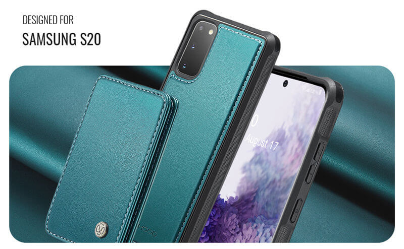 JEEHOOD Samsung Galaxy S20 Magnetic 2-in-1 Wallet RFID-blocking Case