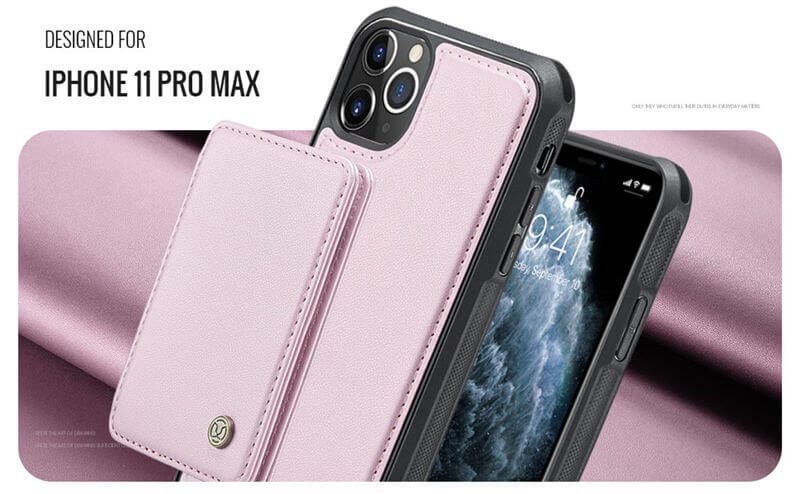 JEEHOOD iPhone 11 Pro Max Magnetic 2-in-1 Wallet RFID-blocking Case