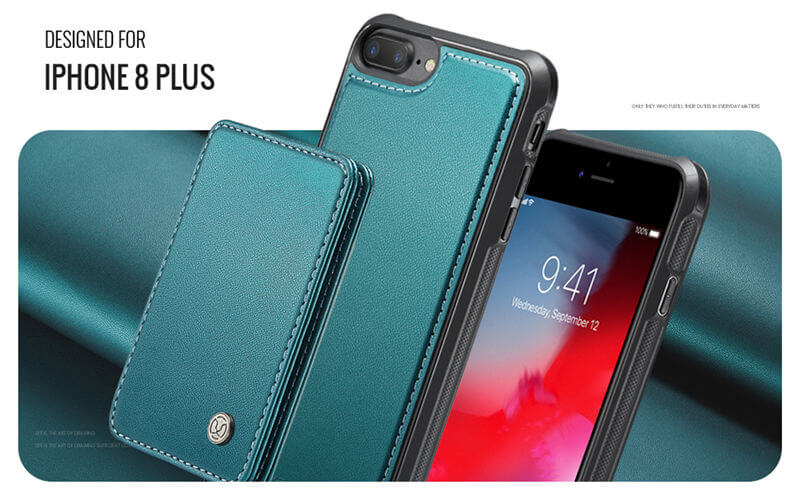 JEEHOOD iPhone 7 Plus/8 Plus Magnetic 2-in-1 Wallet RFID-blocking Case