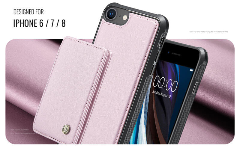 JEEHOOD iPhone 7/8/SE 2020/SE 2022 Magnetic 2-in-1 Wallet RFID-blocking Case