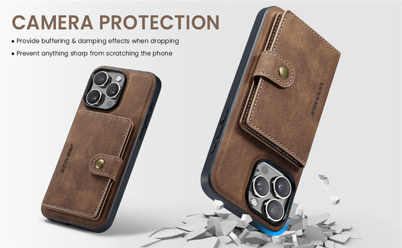 JEEHOOD iPhone 16 Pro Wallet Case